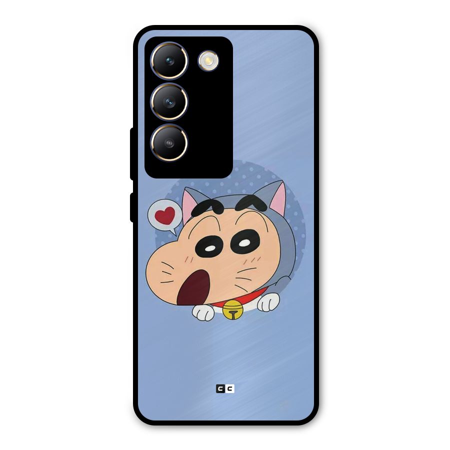 Cat Shinchan Metal Back Case for Vivo T3 5G