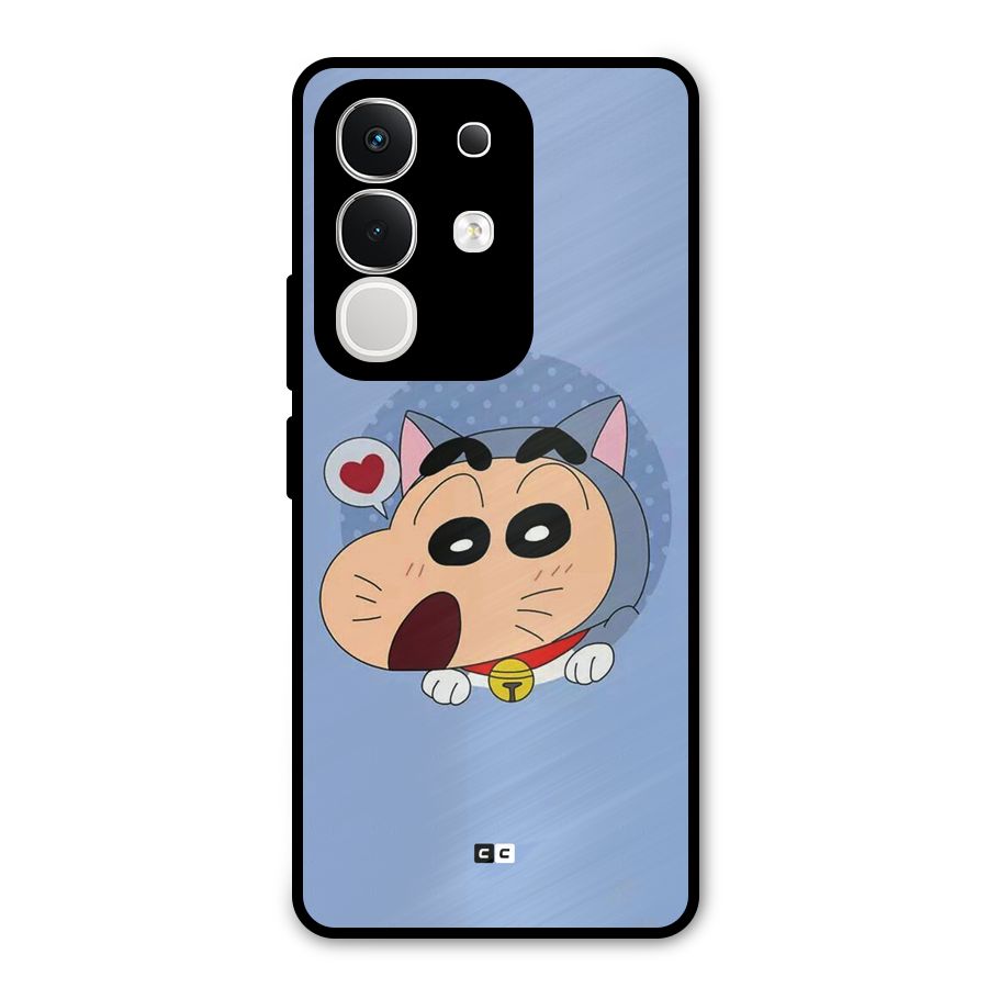 Cat Shinchan Metal Back Case for Vivo T4x