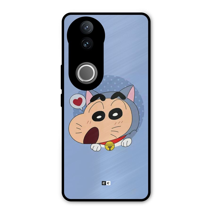 Cat Shinchan Metal Back Case for Vivo V50