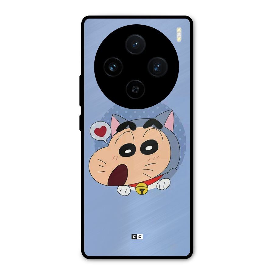 Cat Shinchan Metal Back Case for Vivo X100
