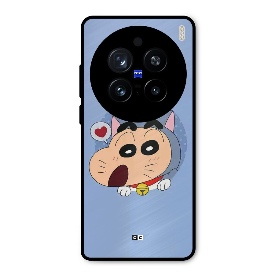 Cat Shinchan Metal Back Case for Vivo X200 Pro