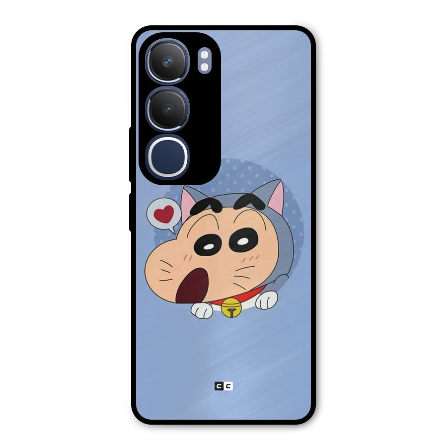 Cat Shinchan Metal Back Case for Vivo Y29