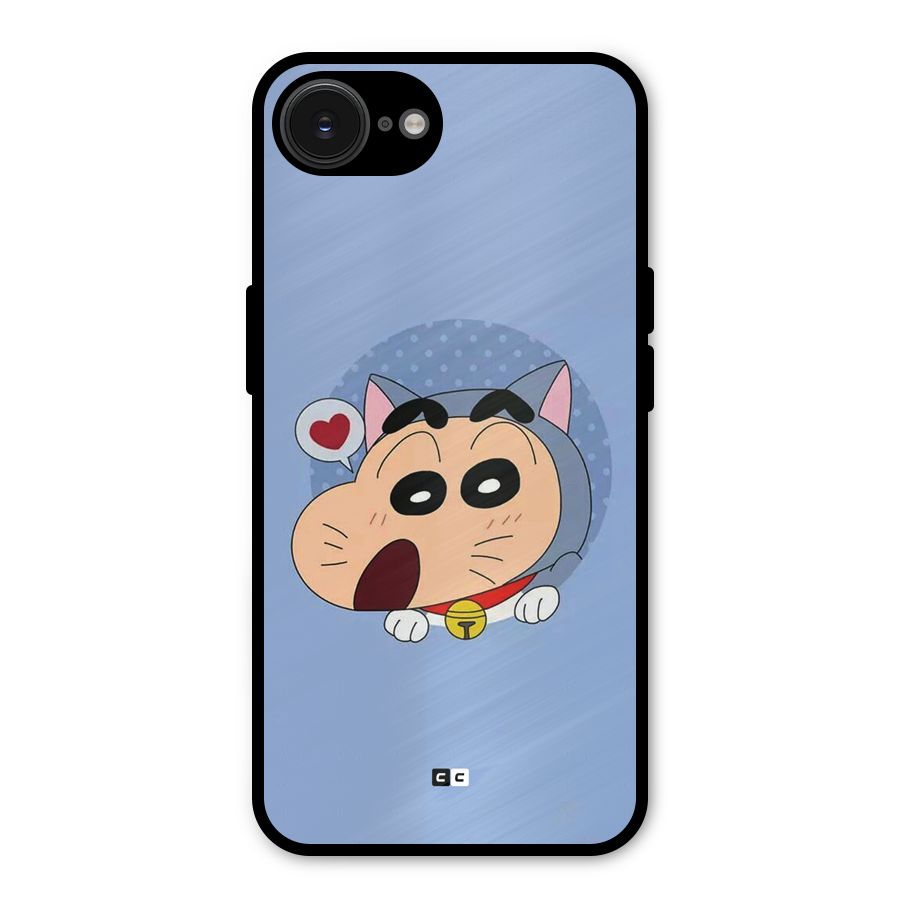 Cat Shinchan Metal Back Case for iPhone 16e