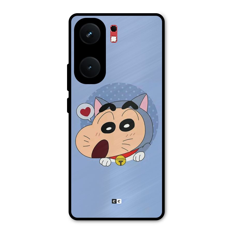 Cat Shinchan Metal Back Case for iQOO Neo 9 Pro