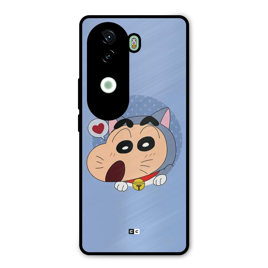 Cat Shinchan Metal Back Case for iQOO Z9s