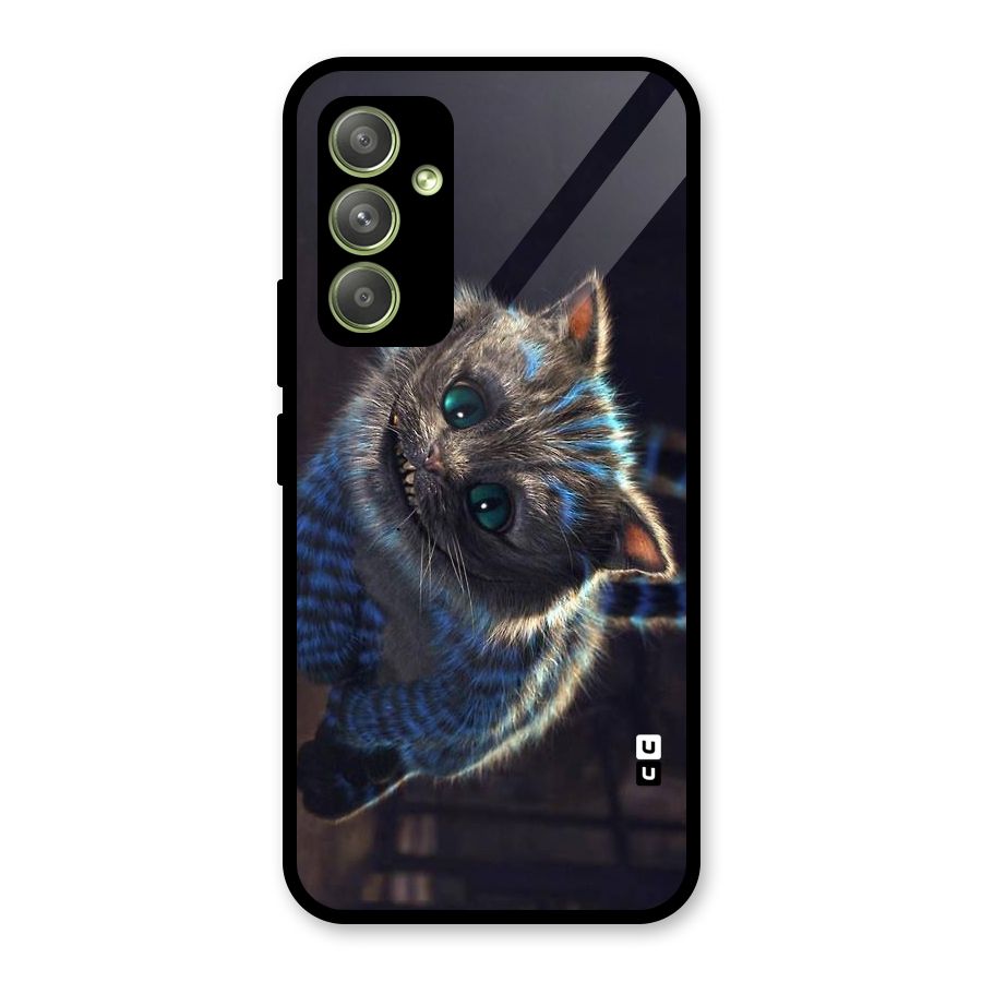 Cat Smile Glass Back Case for Galaxy A54
