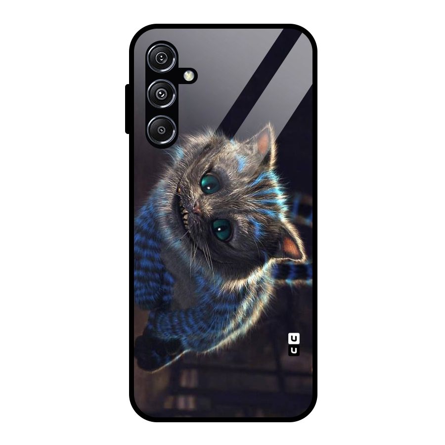 Cat Smile Glass Back Case for Galaxy M34 5G
