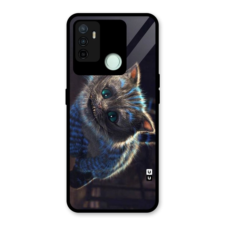 Cat Smile Glass Back Case for Oppo A53