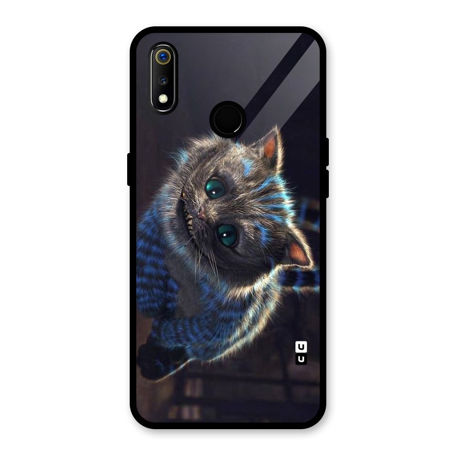Cat Smile Glass Back Case for Realme 3i