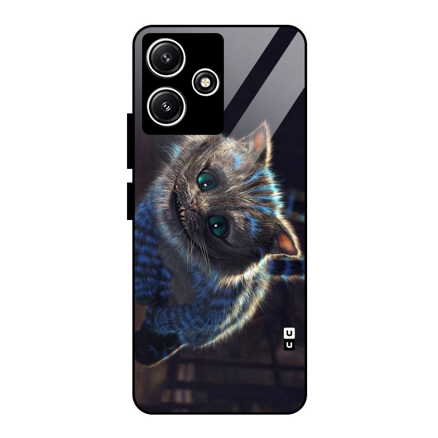 Cat Smile Glass Back Case for Redmi 12 5G