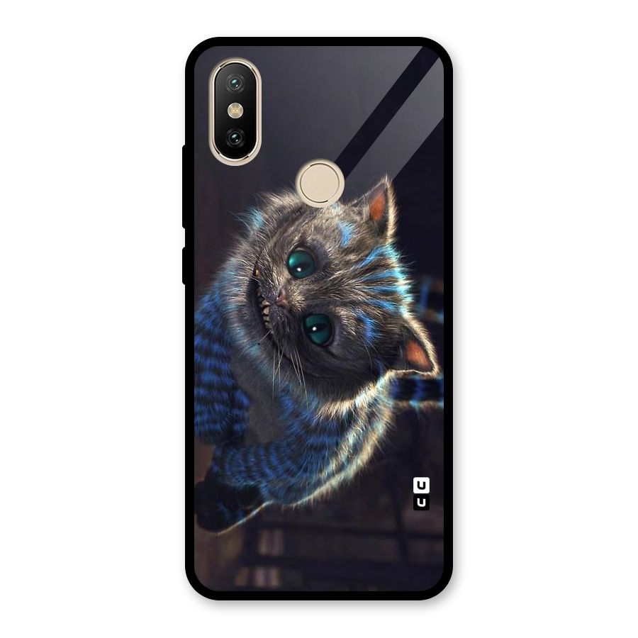 Cat Smile Glass Back Case for Redmi A2