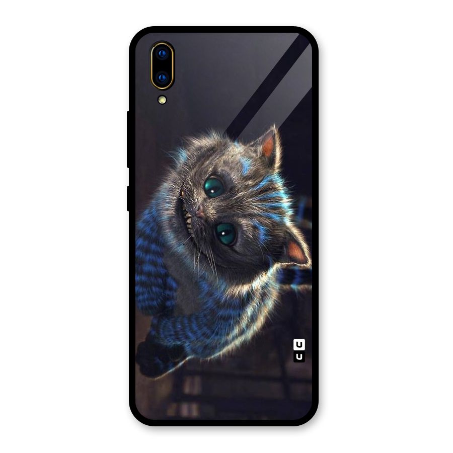 Cat Smile Glass Back Case for Vivo V11 Pro