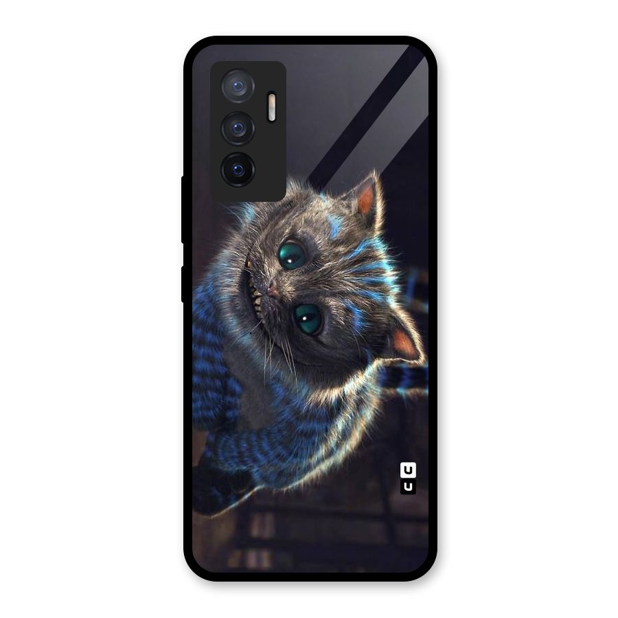 Cat Smile Glass Back Case for Vivo V23e