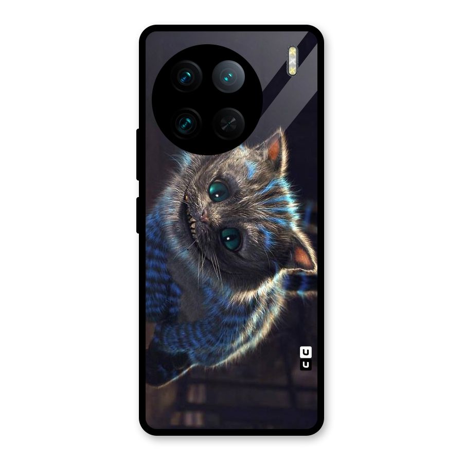 Cat Smile Glass Back Case for Vivo X90 Pro