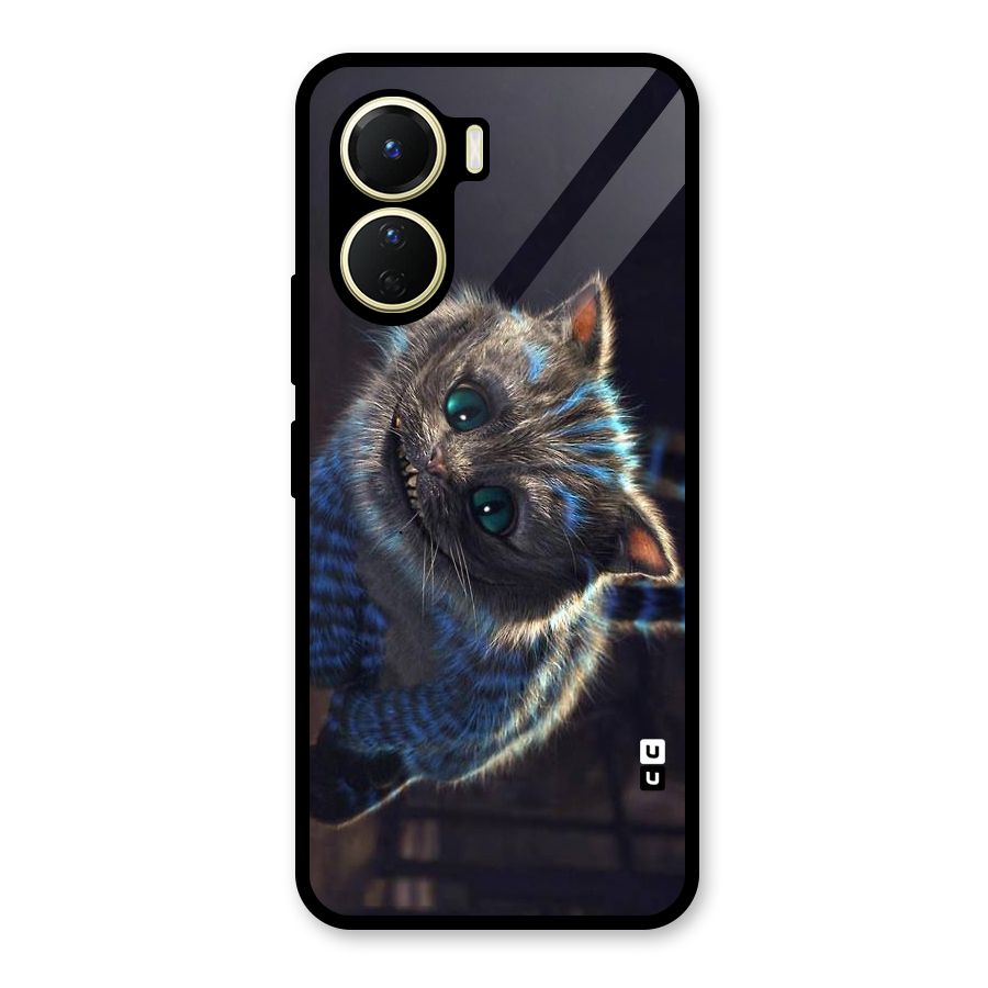 Cat Smile Glass Back Case for Vivo Y16