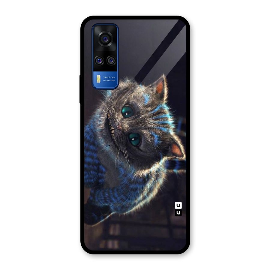 Cat Smile Glass Back Case for Vivo Y31