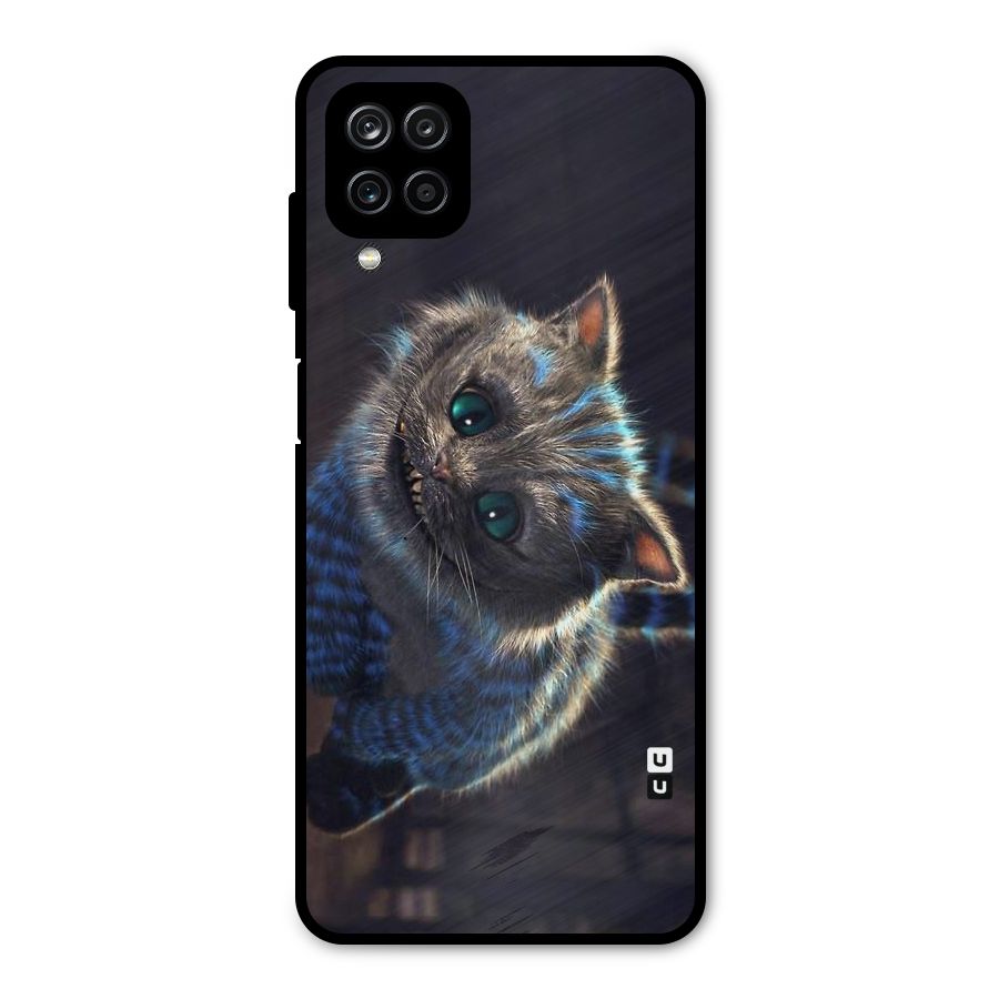 Cat Smile Metal Back Case for Galaxy A12