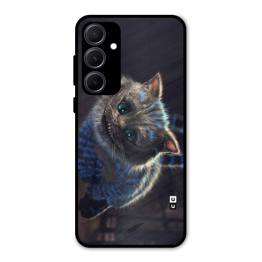 Cat Smile Metal Back Case for Galaxy A35
