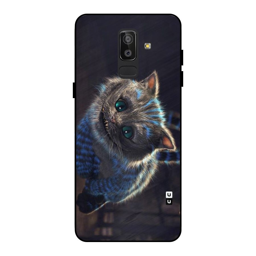 Cat Smile Metal Back Case for Galaxy J8