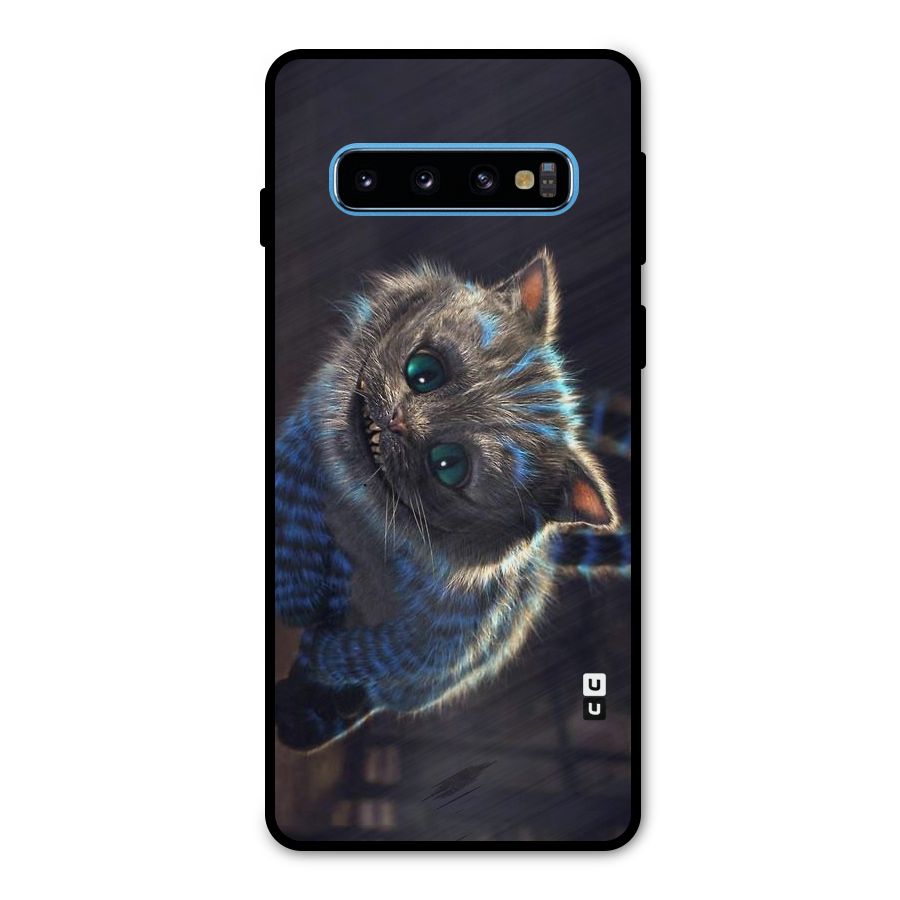 Cat Smile Metal Back Case for Galaxy S10