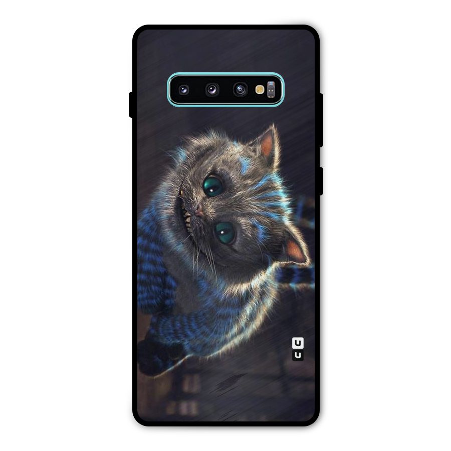 Cat Smile Metal Back Case for Galaxy S10 Plus