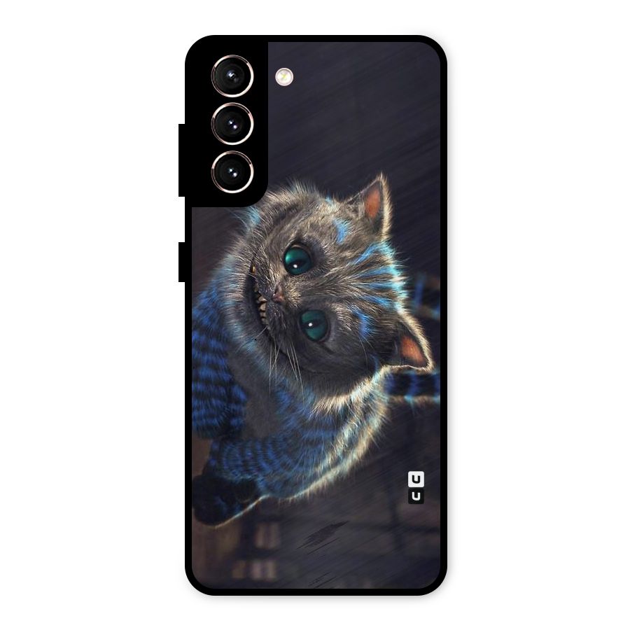 Cat Smile Metal Back Case for Galaxy S21 5G
