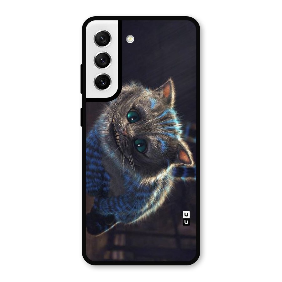 Cat Smile Metal Back Case for Galaxy S21 FE 5G