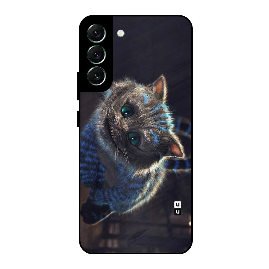 Cat Smile Metal Back Case for Galaxy S22 Plus 5G