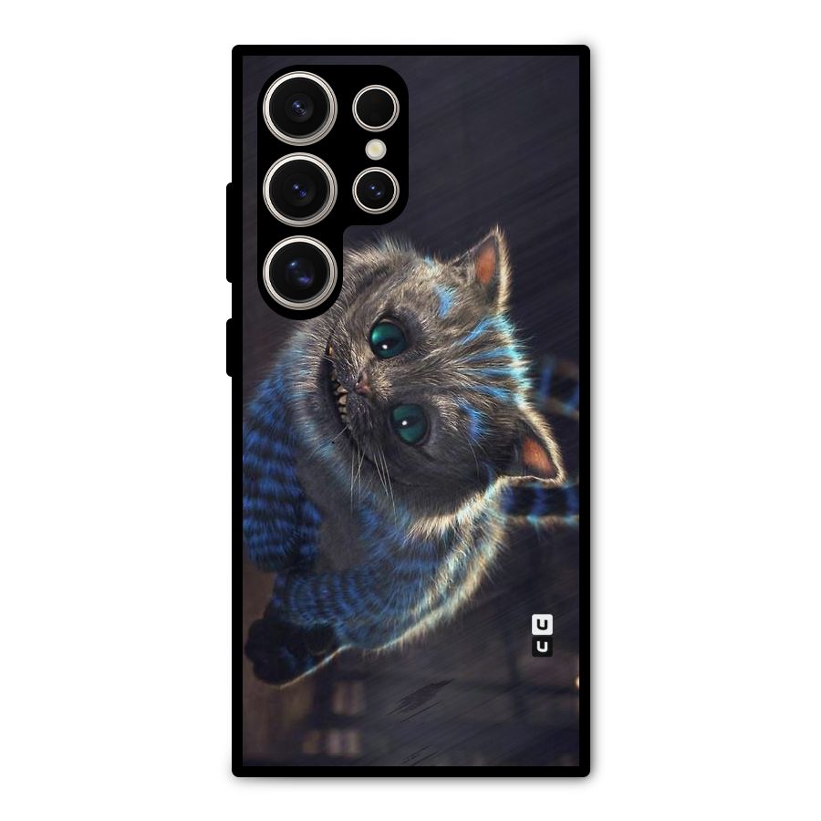 Cat Smile Metal Back Case for Galaxy S24 Ultra