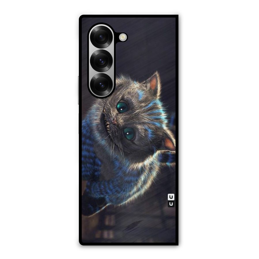 Cat Smile Metal Back Case for Galaxy Z Fold6