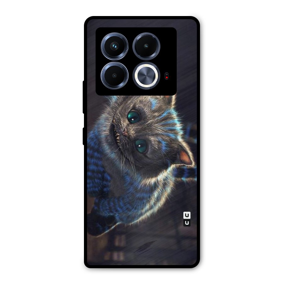Cat Smile Metal Back Case for Infinix Note 40 5G