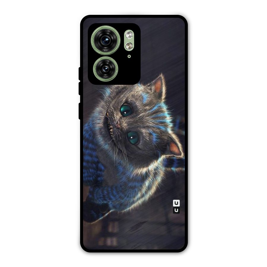 Cat Smile Metal Back Case for Motorola Edge 40 5G