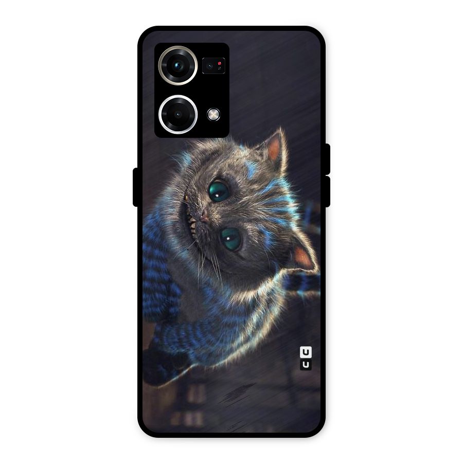 Cat Smile Metal Back Case for Oppo F21s Pro 4G