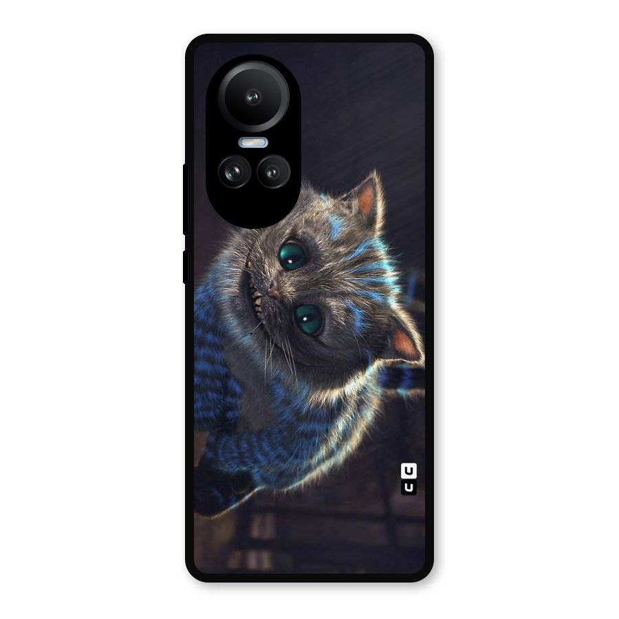 Cat Smile Metal Back Case for Oppo Reno10 Pro