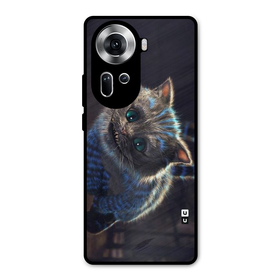 Cat Smile Metal Back Case for Oppo Reno11 5G