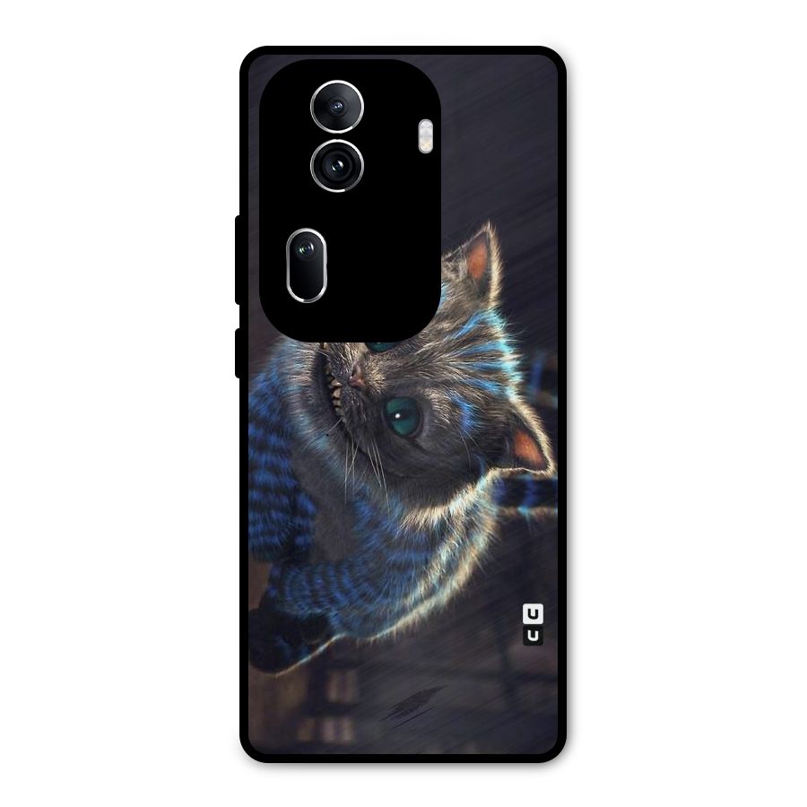 Cat Smile Metal Back Case for Oppo Reno11 Pro 5G