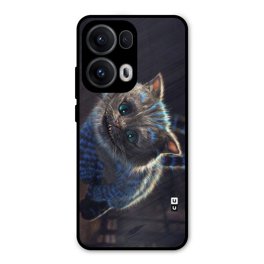 Cat Smile Metal Back Case for Oppo Reno13 Pro