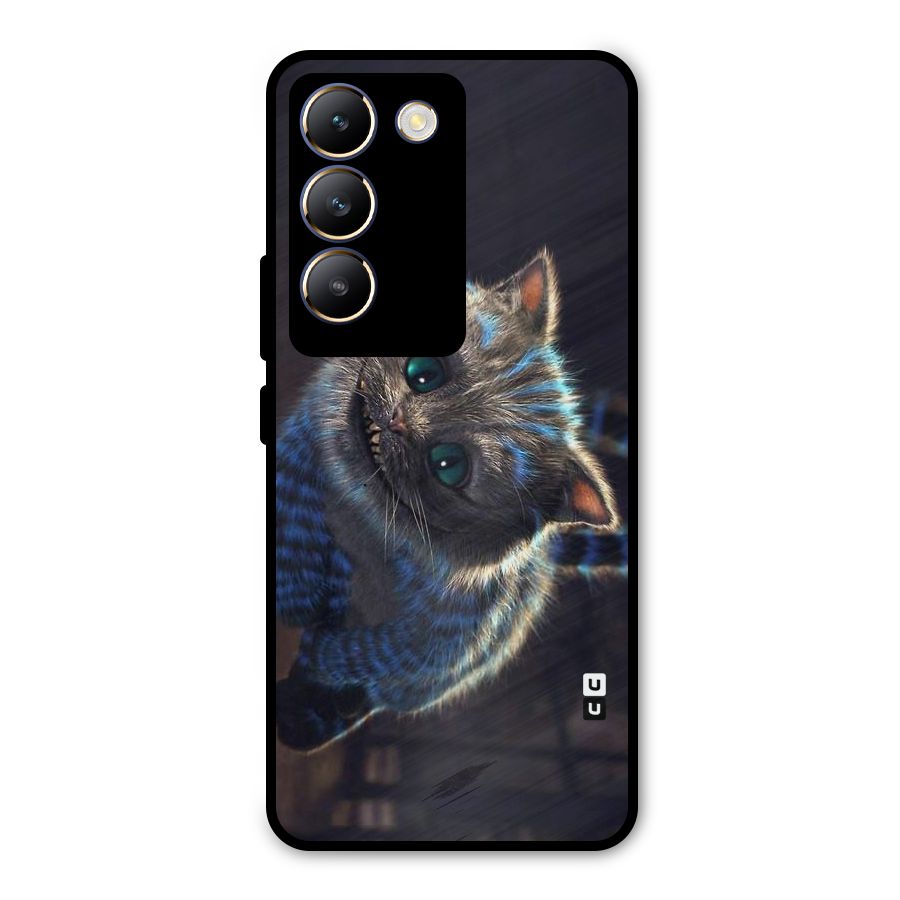 Cat Smile Metal Back Case for Vivo T3 5G
