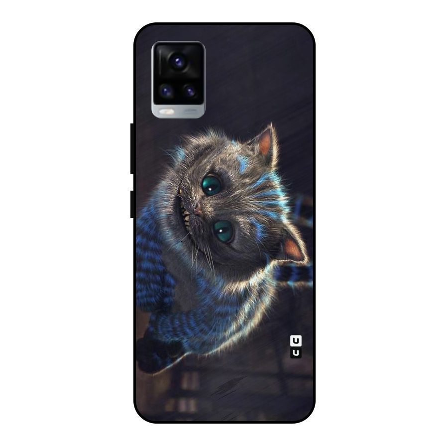 Cat Smile Metal Back Case for Vivo V20 2021