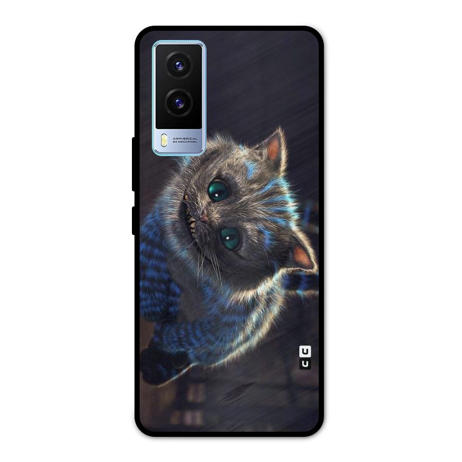 Cat Smile Metal Back Case for Vivo V21e 5G