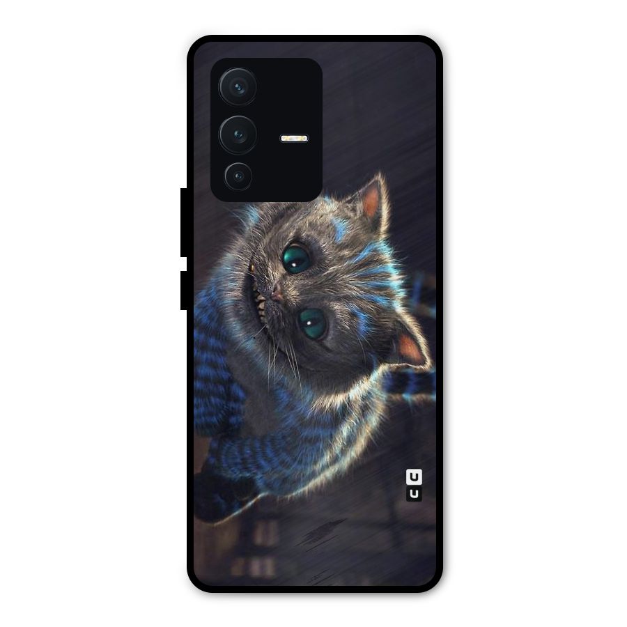 Cat Smile Metal Back Case for Vivo V23 Pro