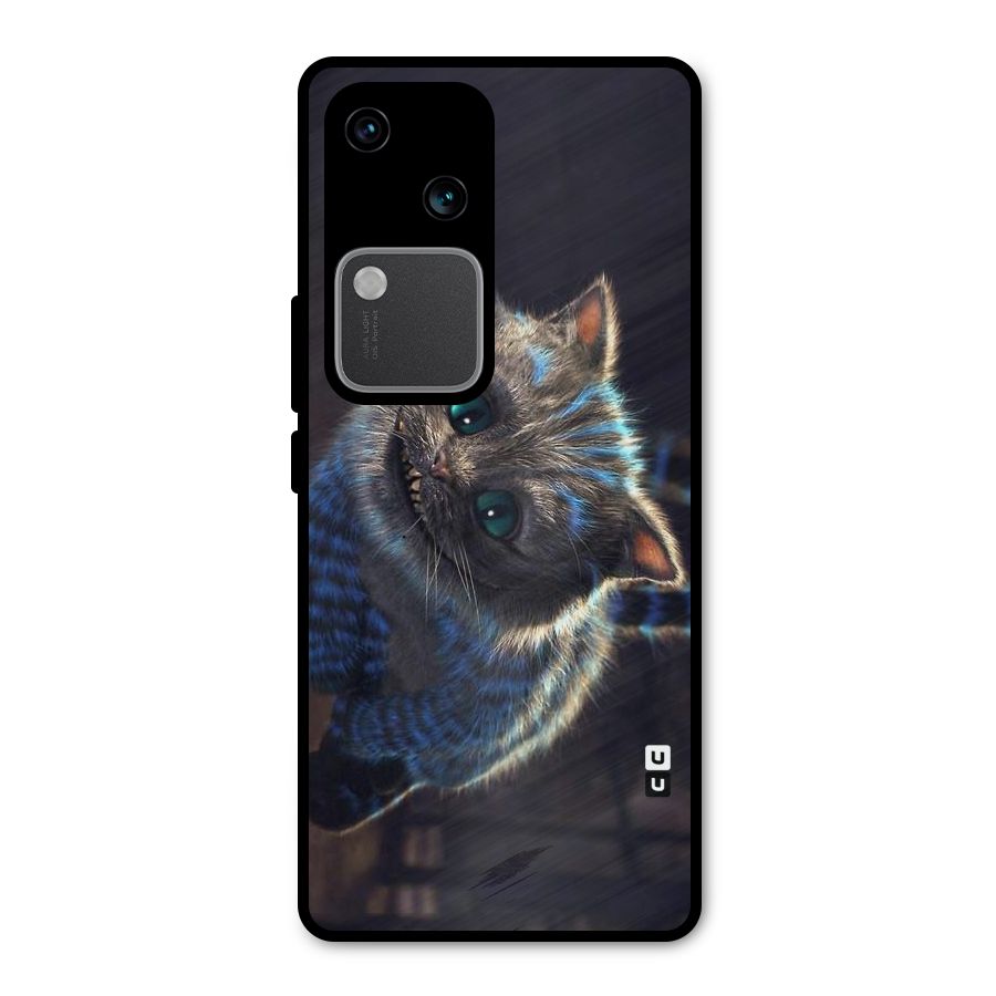 Cat Smile Metal Back Case for Vivo V30