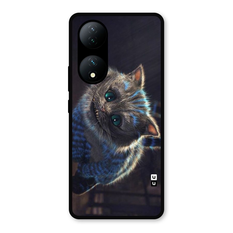 Cat Smile Metal Back Case for Vivo Y100a