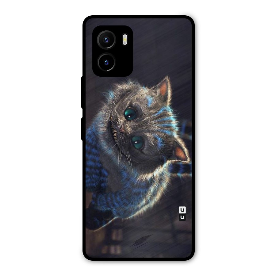 Cat Smile Metal Back Case for Vivo Y15s