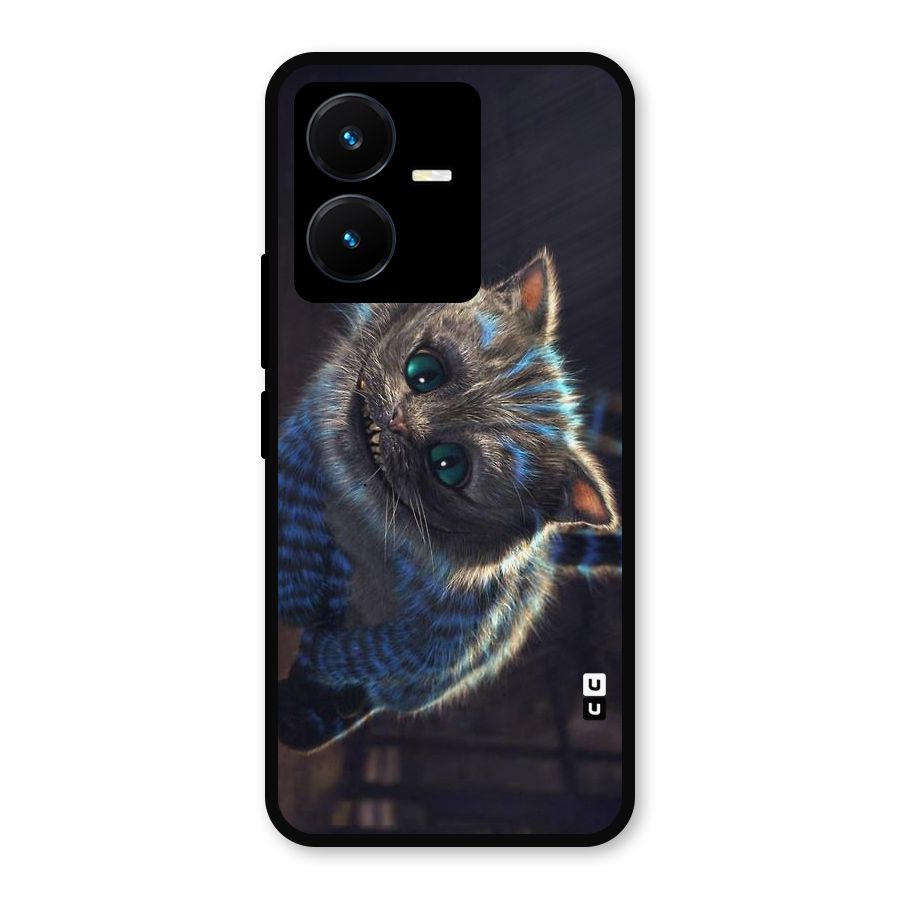 Cat Smile Metal Back Case for Vivo Y22