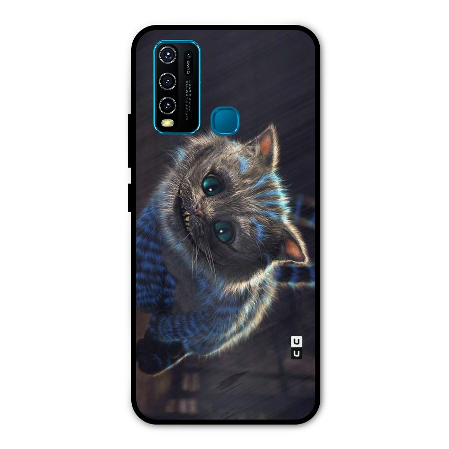 Cat Smile Metal Back Case for Vivo Y30