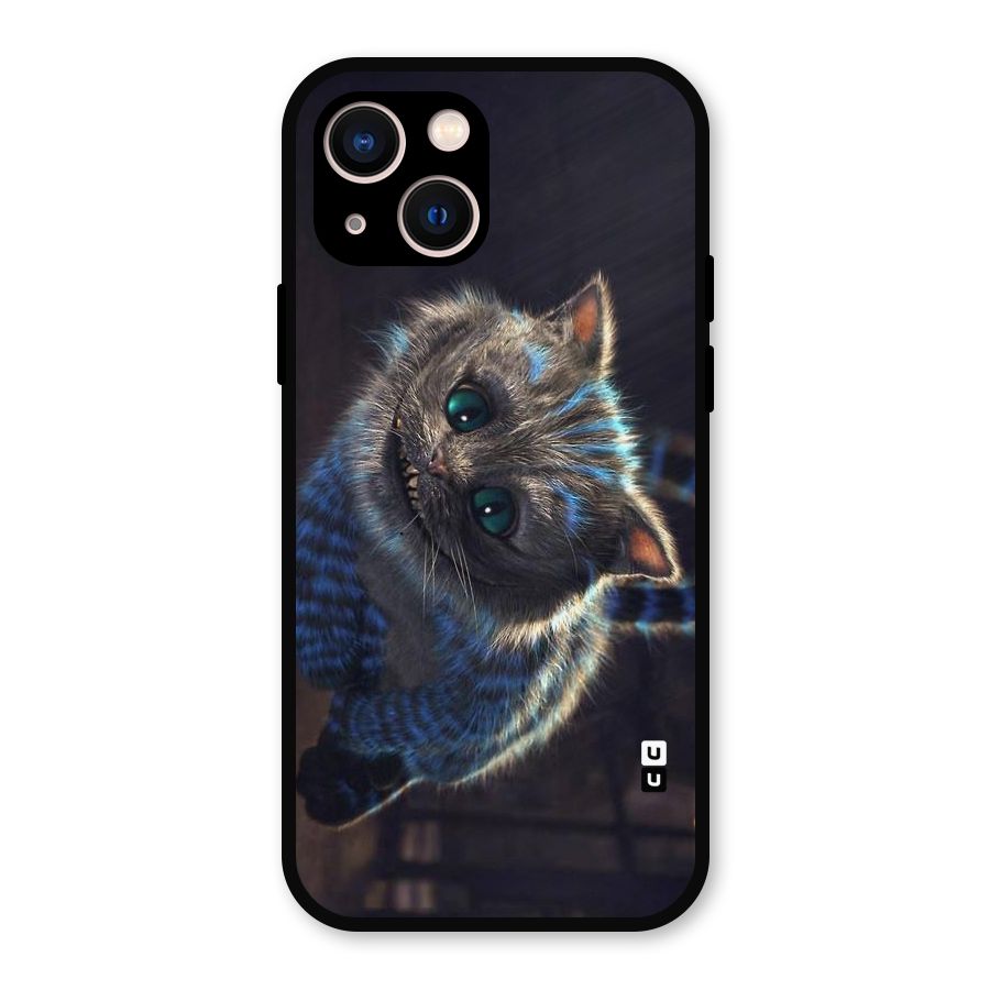Cat Smile Metal Back Case for iPhone 13