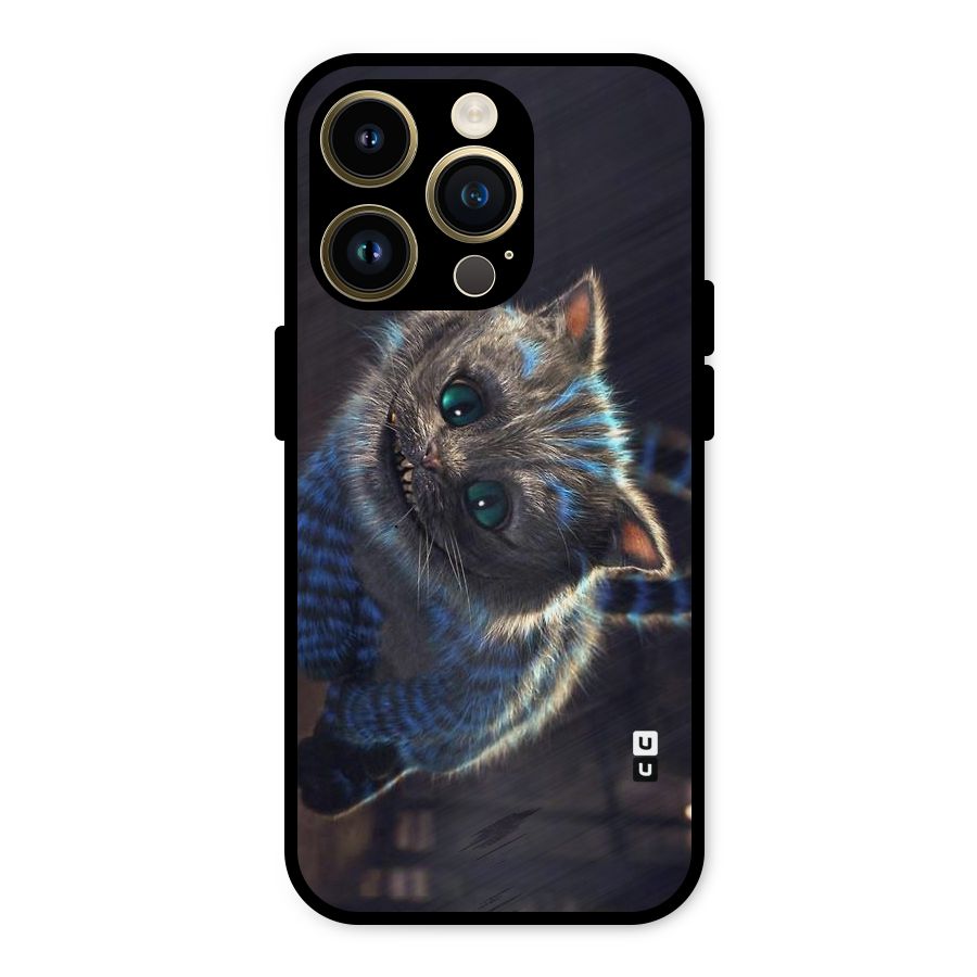 Cat Smile Metal Back Case for iPhone 14 Pro