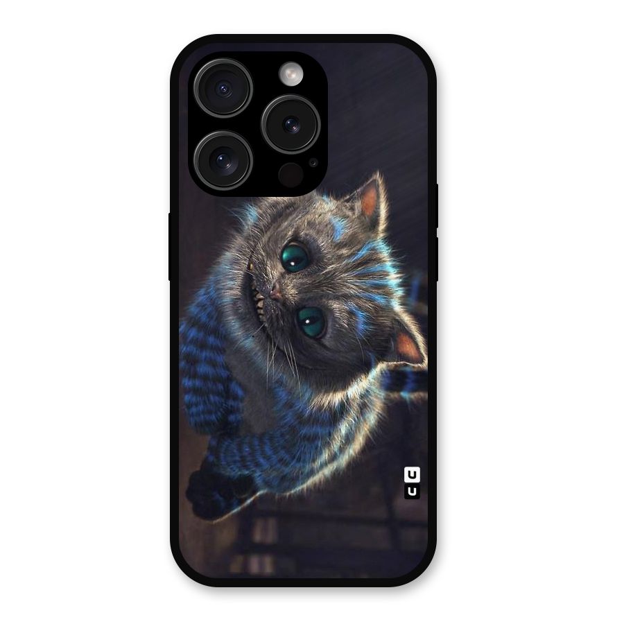 Cat Smile Metal Back Case for iPhone 15 Pro