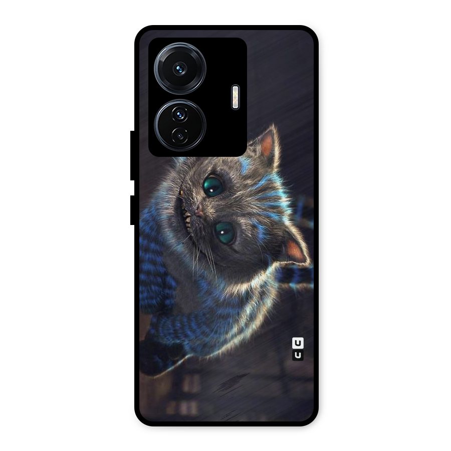 Cat Smile Metal Back Case for iQOO Z6